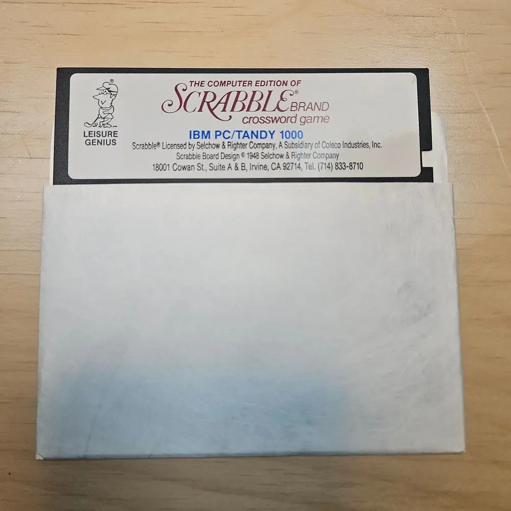 Scrabble Computer Edition IBM PC Tandy 1000 5.25